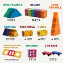Kids Magnetic Tiles Toys, 100Pcs 3D Magnetic Building Blocks Tiles Set