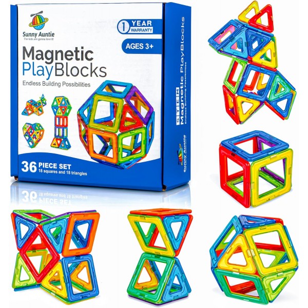 Magnetic Building Blocks,Magnetic Tiles Set,STEM Educational Building Toy