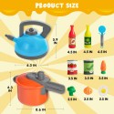 36 Pieces Cooking Pretend Play Toy Kitchen Cookware Playset