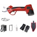 Aishanghuayi Electric Pruning Shears, Garden Portable Fruit Tree Vigorous Thick Branch Shears, Rechargeable Household Gardening Scissors, with Two Lithium Batteries, Red (Color : 2 Electricity)