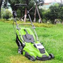 ZQKJLH Lawn Mower,1600 Watt Electric Rotary Mower, Folding, Cutting Width 36 cm, 5 Cutting Height, 45 Liter Grass Box, Garden Weeding