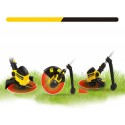 Yacc Small Electric Lawn Mower Household Lawn Mower, Lithium Rechargeable Portable Lawn Mower Handheld,Yellow4ahfastcharging
