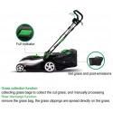 WHJ@ 1800w Hand Push Electric Lawn Mower Home Lawn Machine Small Weeder Trimmer Lawn Mower
