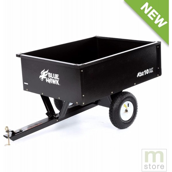 10cu ft Steel Dump Cart Garden Yard Wagon Lawn tractor Mower trailer Attachment