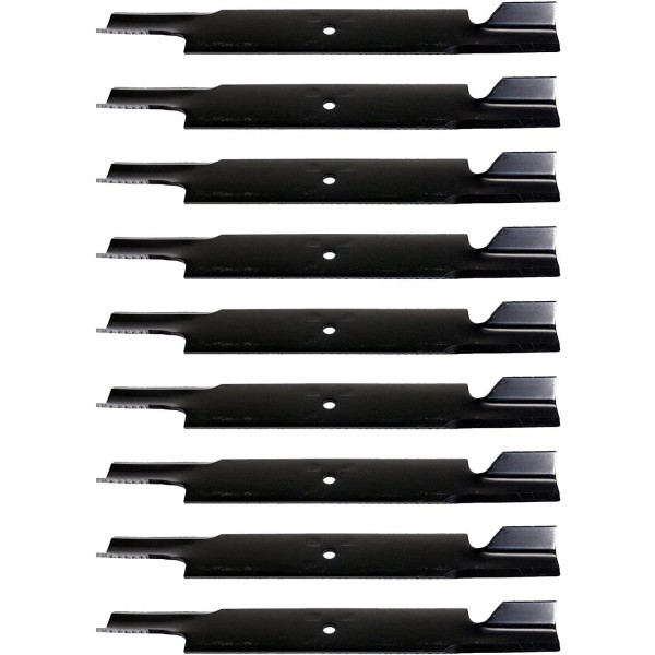 USA Mower Blades U132273BP (9) High-Lift for Hustler 795260 Windsor 50-4010 Length 24 in. Width 3 in. Thickness .250 in. Center Hole 5/8 in. 60 in. and 72 in. Deck