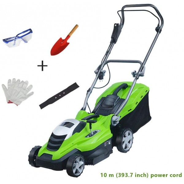 ZQKJLH Lawn Mower,1800welectric Rotary Mower, Cutting Width 40 cm,5 Lever of Cutting Height,Folding,50L Grass Box, for Lawn, Garden Farm Weeding