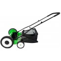 Alek...Shop 16-Inch Manual 5-Blade Height Adjusting Reel Mower with Grass Catcher Bag Lawn Mower Home Garden