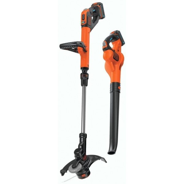 BLACK+DECKER LCC520BT 20V SMARTECH Max Easy Feed String Trimmer and Power Boost Sweeper Combo Kit