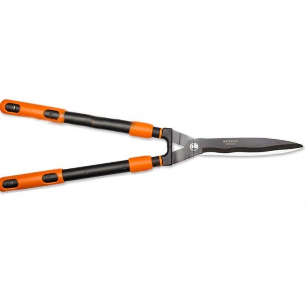 Zcx Telescopic Hedge Shears Wave Knife Edge Fence Hedge Trimming Gardening Gardening Branches Scissors (Color : Orange)