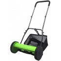 AIZYR Manual Hand Push Lawnmower, with 30 cm Cutting Width Mowing Height Adjustable