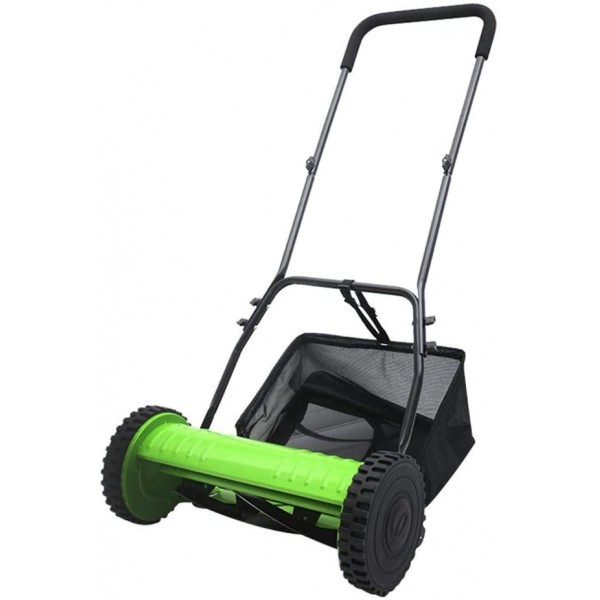 AIZYR Manual Hand Push Lawnmower, with 30 cm Cutting Width Mowing Height Adjustable