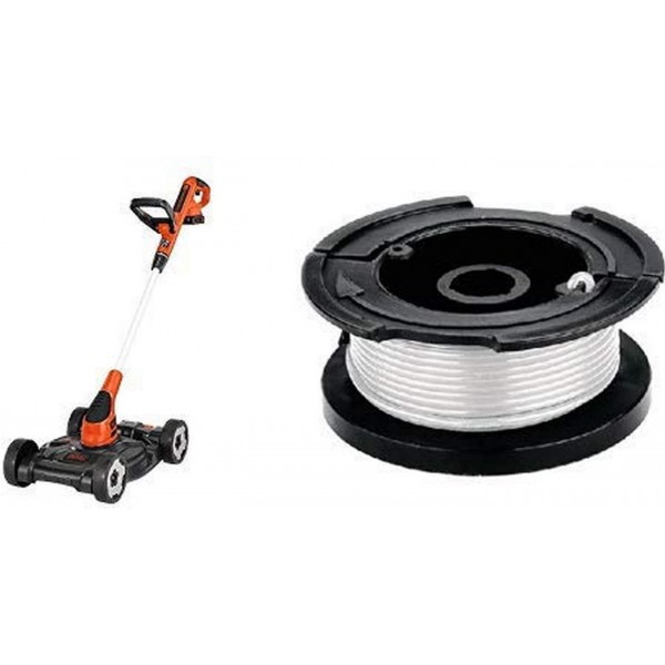 BLACK+DECKER MTC220 12-Inch 20V MAX Lithium Cordless 3-in-1 Trimmer/Edger and Mower with Replacement Spool with 30 Feet