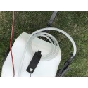 Homestead SL6-46-012Q-HS 12 Gallon Pull & Tow Boom Broadcast Trailer Sprayer – Everflo 1.1GPM, White