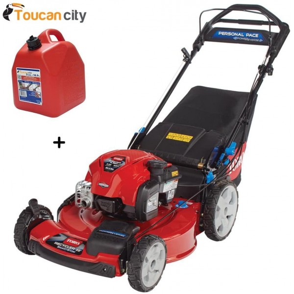 Toucan City Toro Recycler 22 in. SmartStow Briggs and Stratton PoweReverse Personal Pace  Walk Behind Mower 20355 and  Can