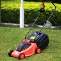 WHJ@ 220v Push-Type Electric Lawn Mower Home Small Fast Mowing Lawn Machine Large-Capacity Grass Bag