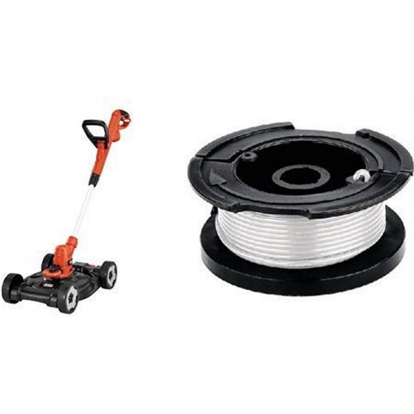 BLACK+DECKER MTE912 12-Inch Electric 3-in-1 Trimmer/Edger and Mower with Replacement Spool with 30 Feet