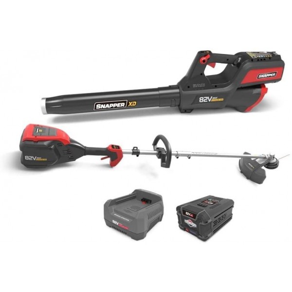 Snapper XD 82V MAX Cordless Electric Clean Up Bundle with String Trimmer, Leaf Blower, (1) 2.0 Battery and (1) Rapid Charger