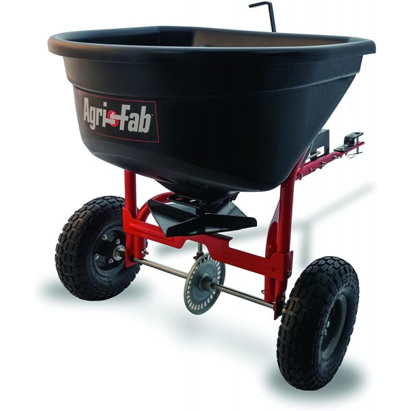 Agri-Fab Broadcast Spreader Tow Style, 110 lb Capacity, Black