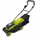 Wzz 24V Hand-held Electric Lawn Mower, Low Noise/Safe/Durable Cordless Mower with Battery and Charger, Cutting Width 320mm