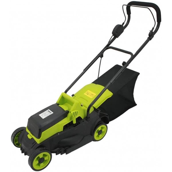 Wzz 24V Hand-held Electric Lawn Mower, Low Noise/Safe/Durable Cordless Mower with Battery and Charger, Cutting Width 320mm