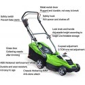 ZAIHW Corded Electric Lawn Mower Hand Push Type Automatic Lawn Mower Household Multifunctional Lawn Mower Lawn Mower (Color : 1800W, Size : 60Mpowercord)