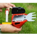 Aishanghuayi Lithium Electric Lawn Mower, Small Electric Lawn Mower, Rechargeable Lawn Mower, Mower Hedge Trimmer Pruning Shear (Color : Red)