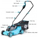 WHJ@ 1200w Household Electric Lawn Mower Push Lawn Machine Lawn Mower Lawn Mower Lawn Mower Trimmer Machine Plug-in