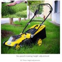 Wzz Cordless Electric Lawn Mower with Lithium Battery and Charger, Push and Portable, Foldable / 6-Level Height Adjustment / 50L Grass Box (Color : Battery x1)