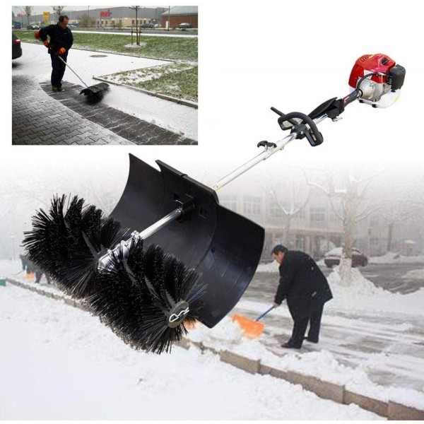 WUPYI 52cc 2 Stroke 2.3HP  Power Sweeper Handheld Broom Sweeper oline Engine Power Broom Brush Clear with Air Cooled Motor EPA Engine for Driveway Turf Snow