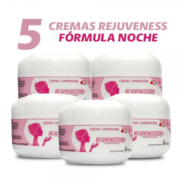 COMBO 5 Cremas Rejuvenecedoras Noche, Version Mexicana Formula Renovada Unisex