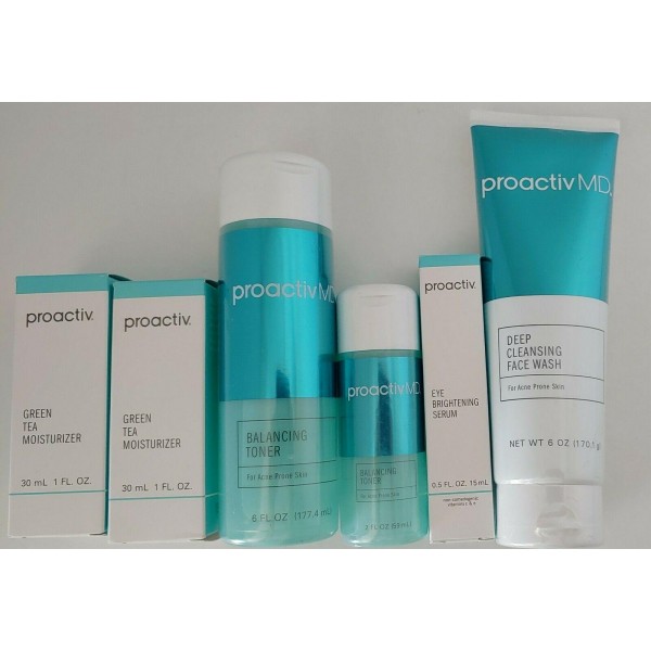 PROACTIVE Moisturizer, Face Wash, Balancing Toner, Eye Serum Lot of 6 Products.