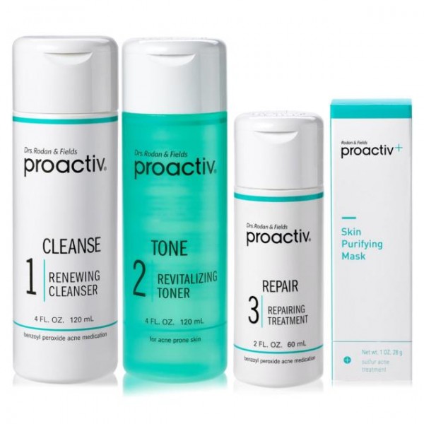 Proactiv 5pc 90 day Kit Proactive 3 Step System + Acne Body Wash, Amazonian Mask