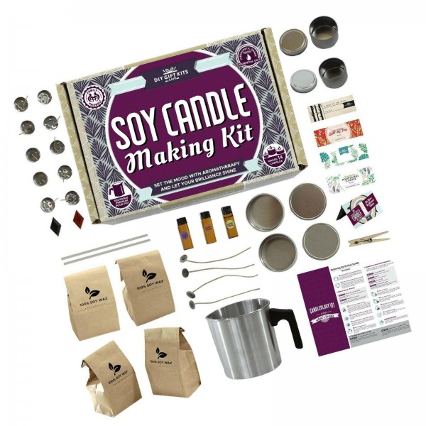 Soy Candle Making Kit for Adults and Teens (49-Piece Set) Easy to Make Essent...
