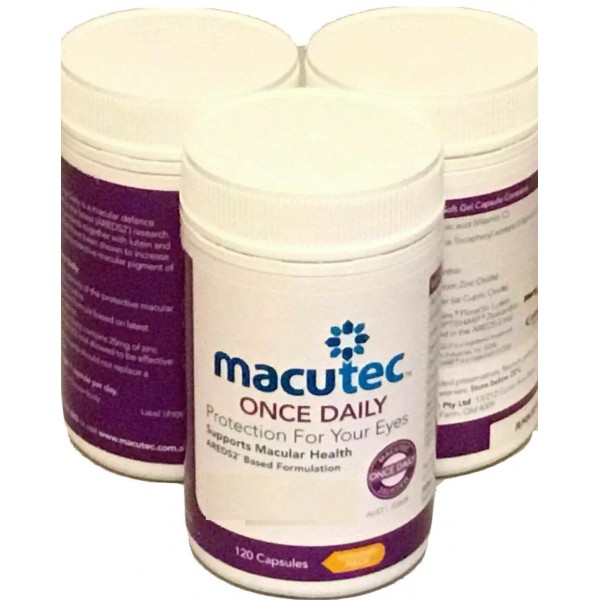 Macutec Once Daily 120X3 Bottles Protection for your eyes Supports Macula Health