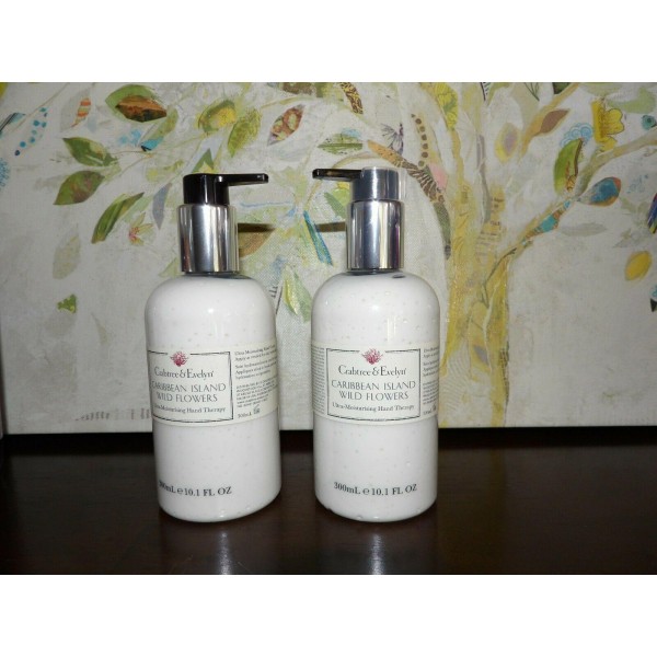 CRABTREE EVELYN CARIBBEAN ISLAND WILD FLOWERS 10.1 OZ HAND THERAPY X 2