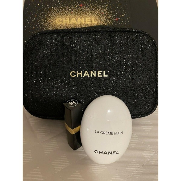 Chanel Holiday 2021 Moisture Must-Haves Gift Set BNIB! La Creme Main / Lip Balm