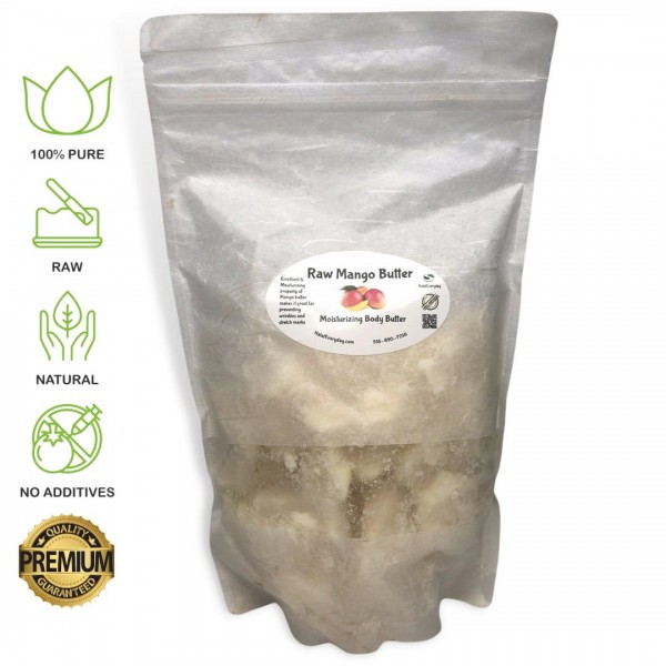 Raw Mango Butter Unrefined - 100% Pure Organic Natural Vegan Skin Hair Body BULK